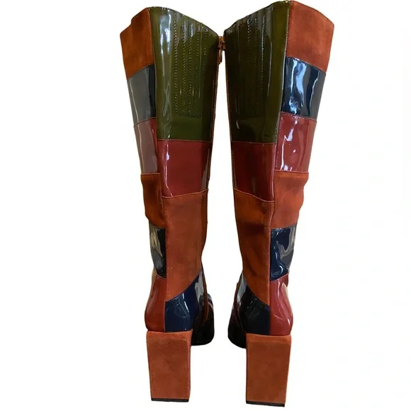 JEFFREY CAMPBELL Lightspeed Patchwork Boots
